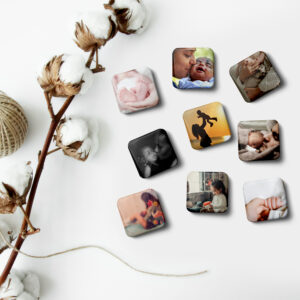 2" x 2" Square Magnet Buttons