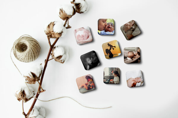 2" x 2" Square Magnet Buttons