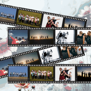 8" x 1.6" 12‑Photo Collage Retro Film Strip Magnets