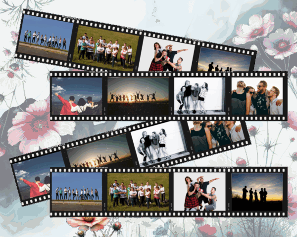 8" x 1.6" 12‑Photo Collage Retro Film Strip Magnets