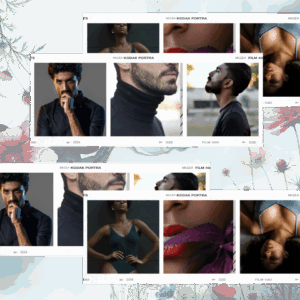 7.5" x 3" 6‑Photo Collage Modern White Film Strip Magnets