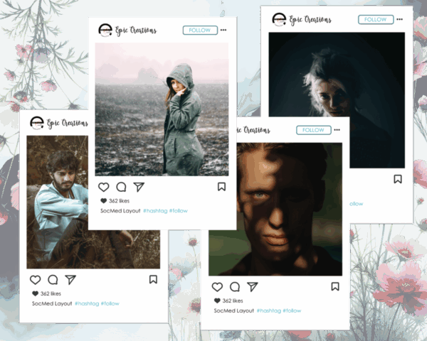 3.5" x 5" Social Media Framed Flex Magnet