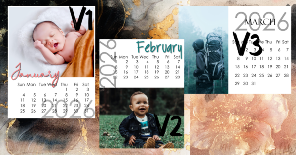 3.5" x 5" 2026 Calendar Flex Magnet